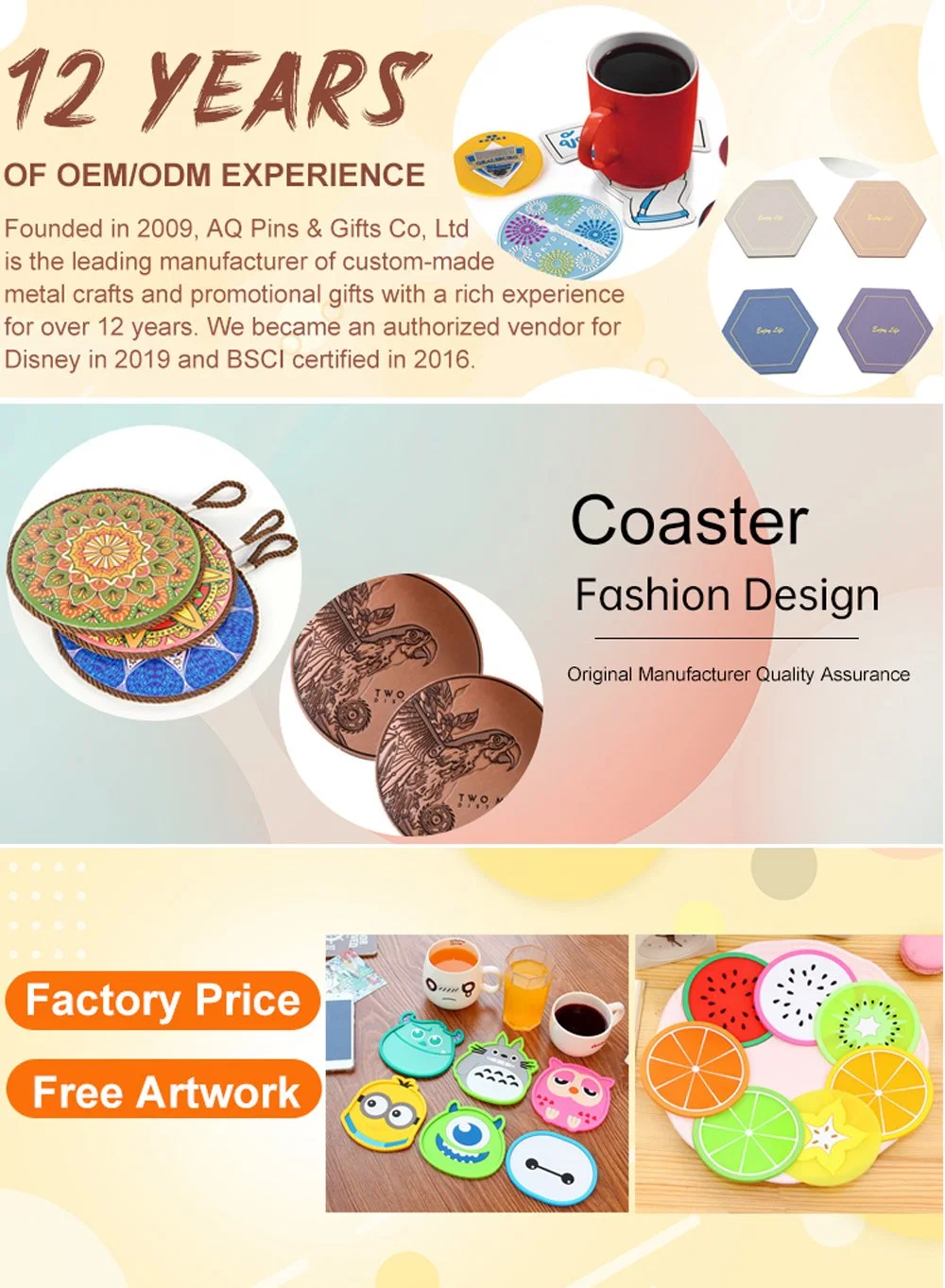 Wholesale Round Key Chain Plastic and Book Ends Soft Silicone Cup Tablemat for Drink PVC Rubber Coaster Kitchen Items
