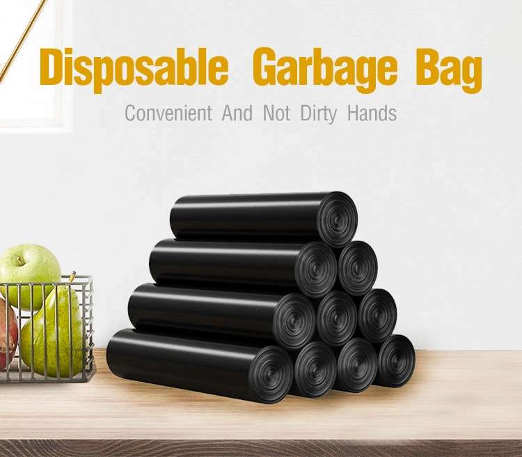 Wholesale Customized HDPE Black Star Sealed Garbage Bags in Roll